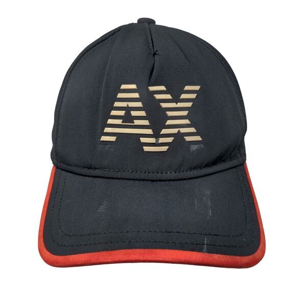 AX Armani Exchange Strapback Hat Black One Size Adjustable Vent Holes - Picture 1 of 8
